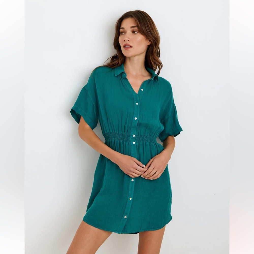 NWOT Bella Dahl green mini dress